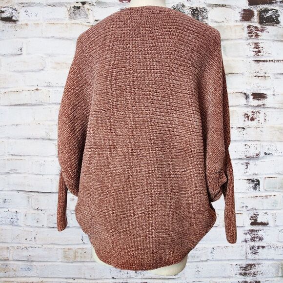Hyfve Browny Dolman Sleeve Sweater Rust Chenille Knit Slouchy Size Small - Picture 3 of 6